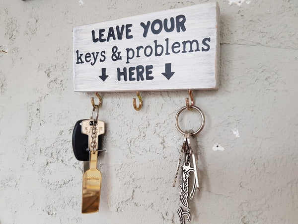 Mini Leave Your Keys Gri Anahtarlık