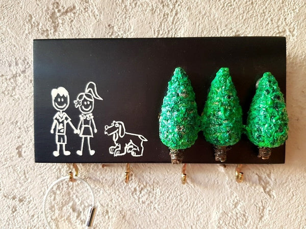 Forest Family Anahtarlık / Duvar Anahtarlık