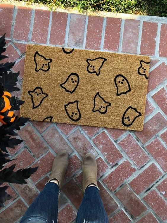 Ghost / Halloween Hayalet Kapı Önü Koko Kıl Paspas