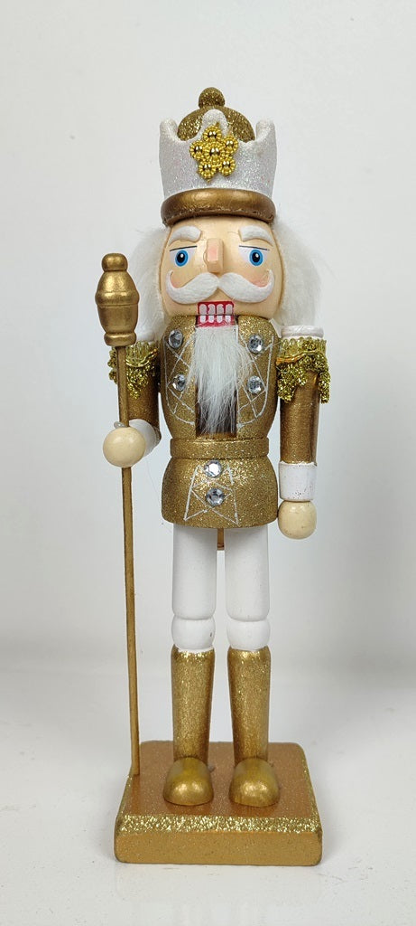 Yeni Yıl Gold Kral Nutcracker 40 cm Kurşun Asker / Fındıkkıran Dekoratif Aksesuar