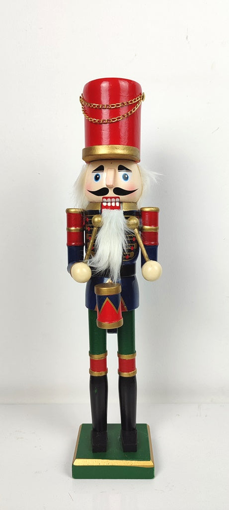 Yeni Yıl Kırmızı Bando Nutcracker 40 cm Kurşun Asker / Fındıkkıran Dekoratif Aksesuar