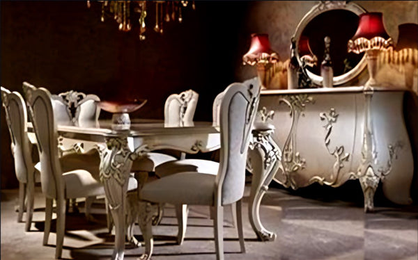 Rosa Klasik Konsol ve Yemek Masası / Ham Cilasız Klasik Mobilya / Classical Furniture