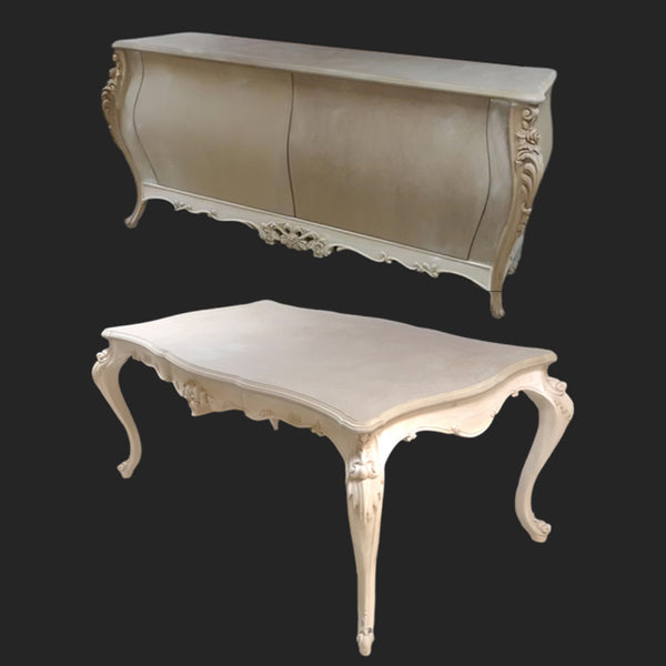 Venüs Klasik Konsol ve Yemek Masası / Ham Cilasız Klasik Mobilya / Classical Furniture