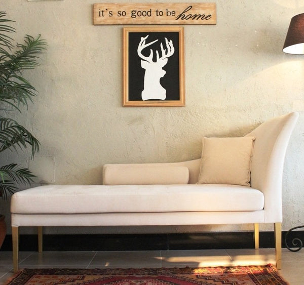 Black Deer Wooden Wall Accessory