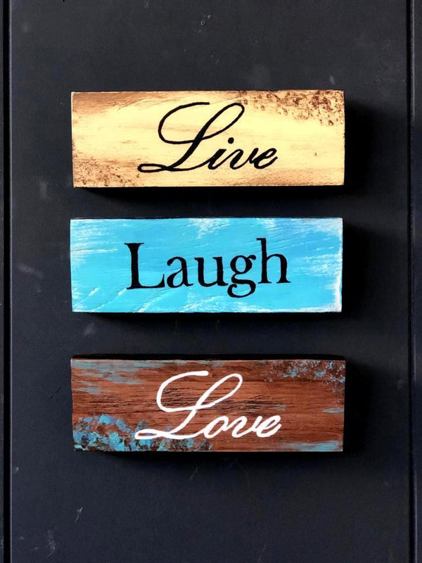 Live Laugh Love 3'lü Duvar Aksesuar Seti