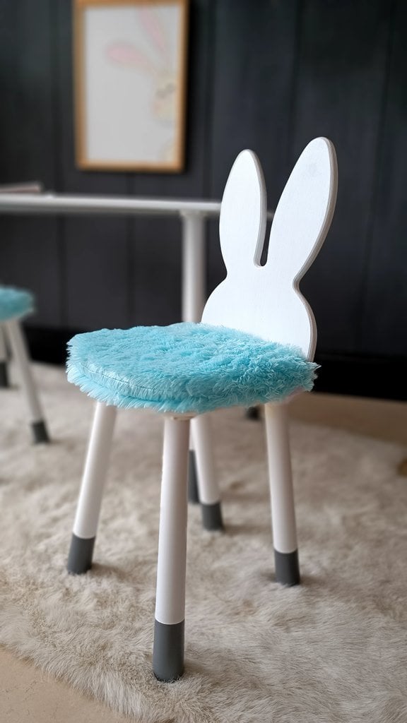 Çıkarılabilir Minderli Tavşan Çocuk Sandalyesi / Aktivite Sandalyesi