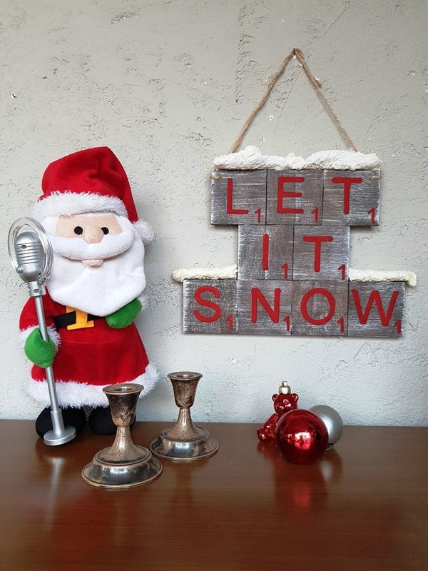 Let it Snow Scrabble Duvar Aksesuarı