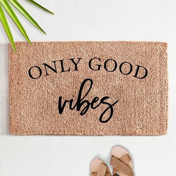 Only Good Vibes Kapı Önü Koko Paspas