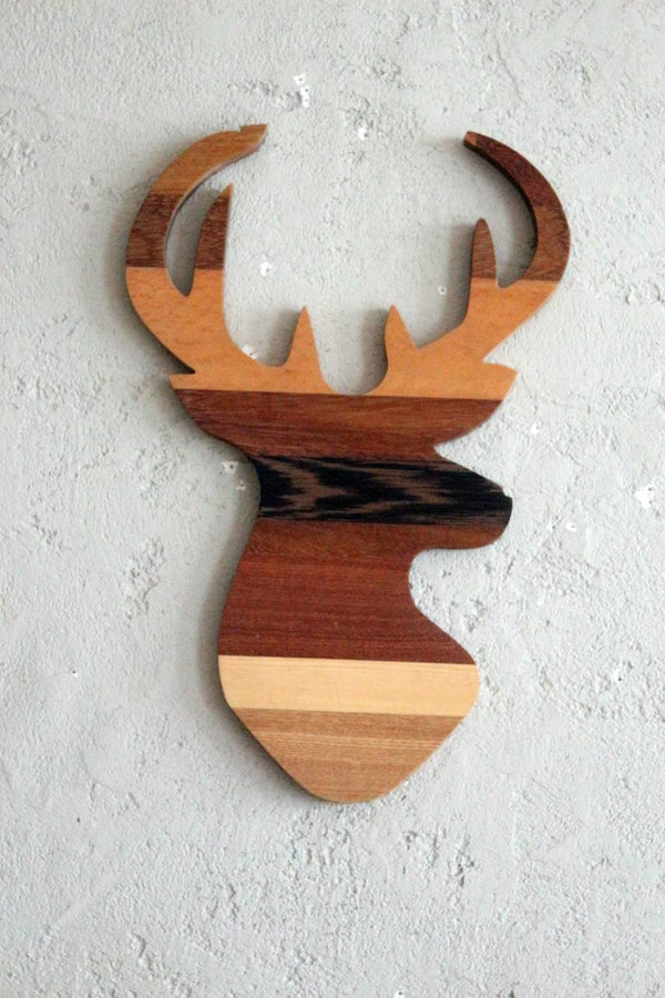 Wood Deer Wall Accessory